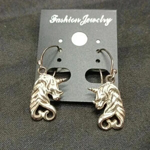 Sterling Silver Unicorn Earrings